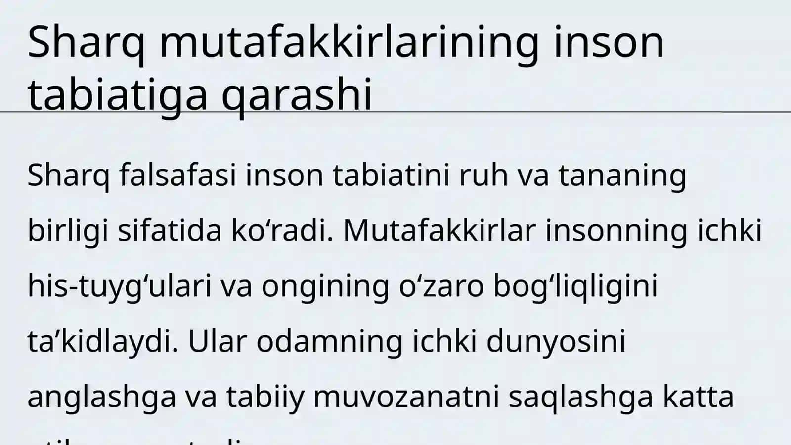 Sharq mutafakkirlarining psixologik qarashlari. Psixologik kasalliklar 4