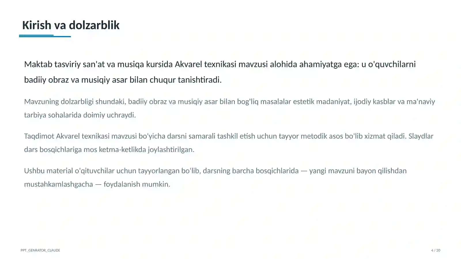 Akvarel texnikasi (5-sinf) 4