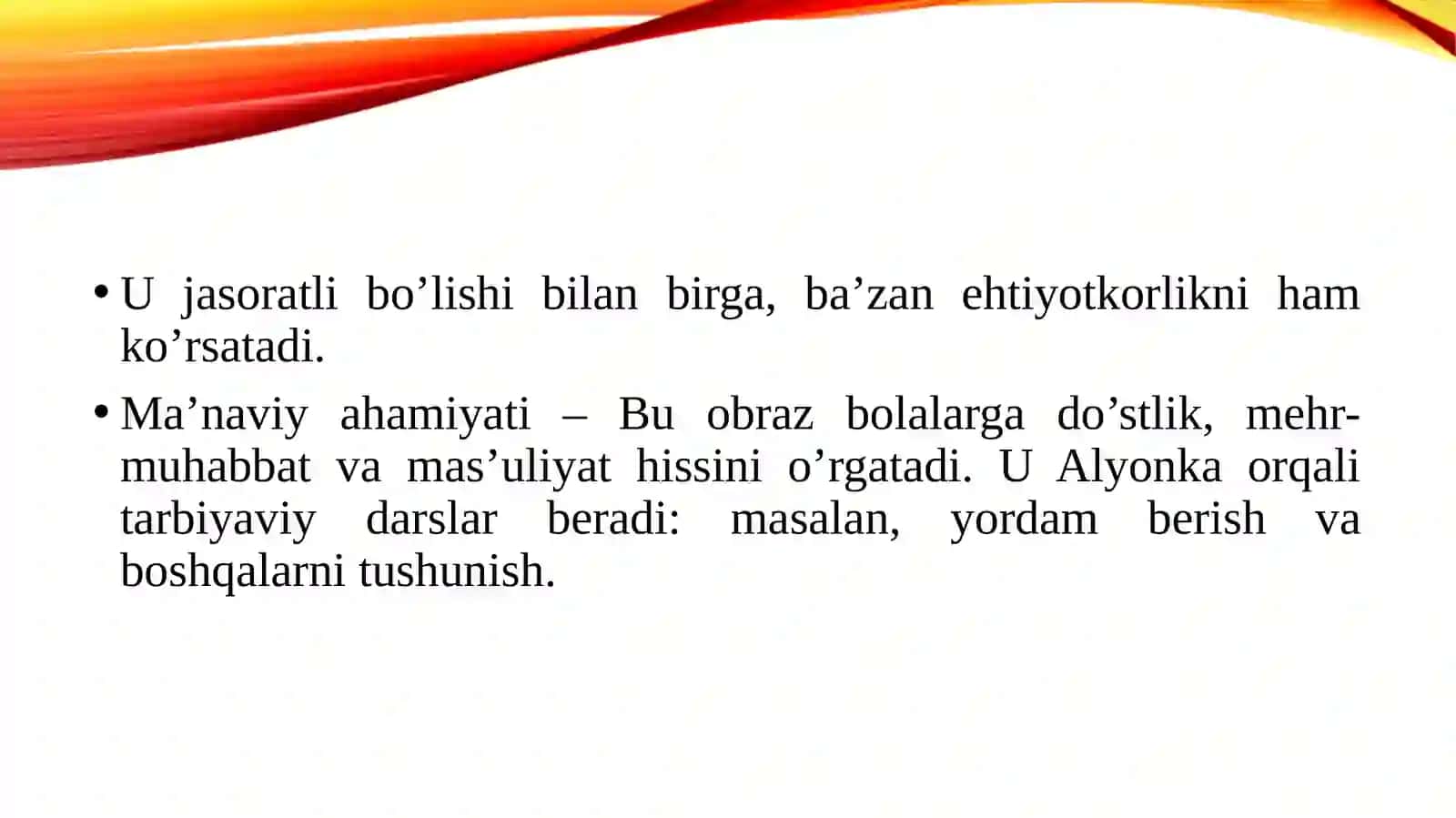 Alyonka personajnidan Quyoncha haqida ma'lumot 4