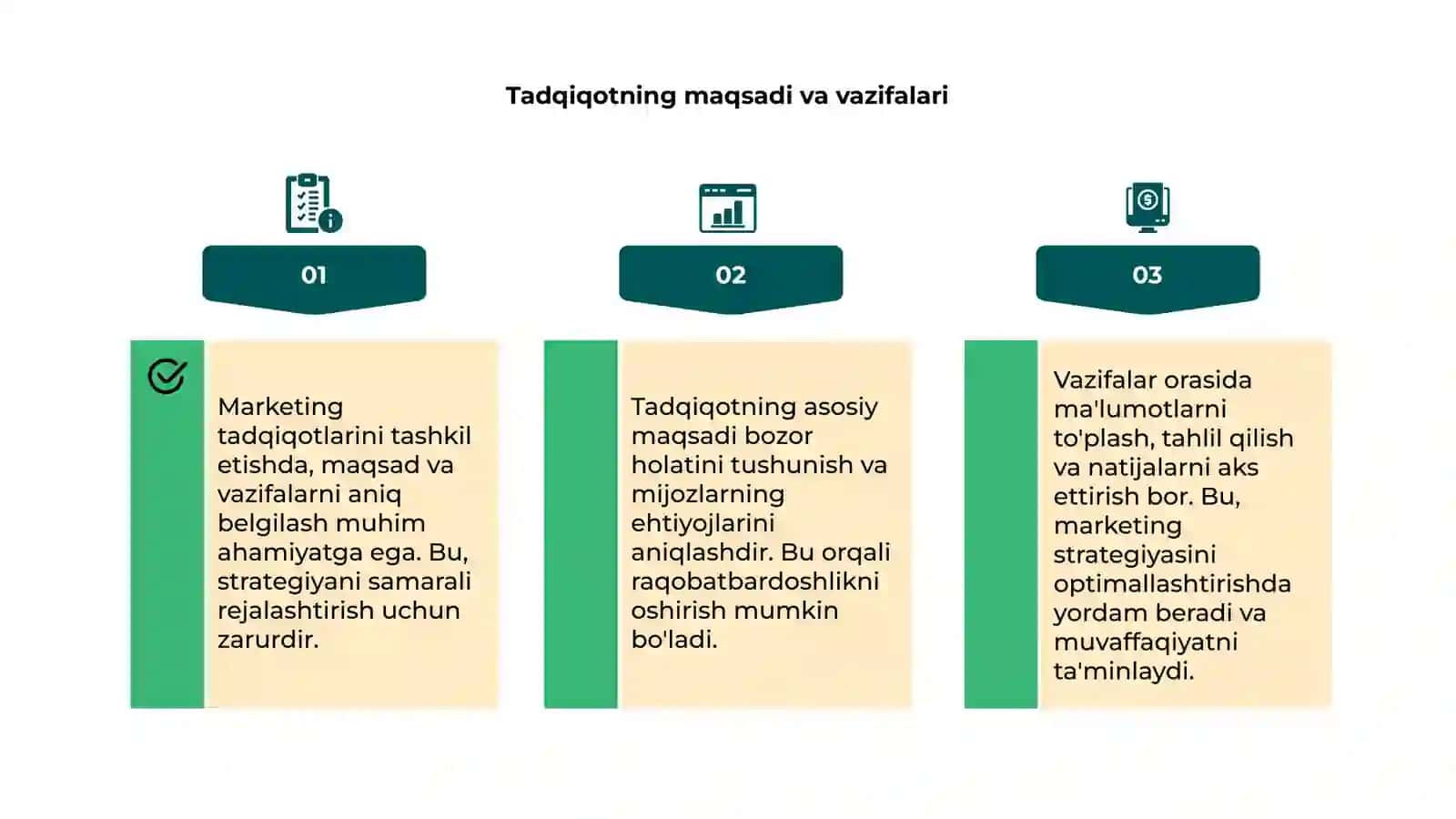 Marketing tadqiqotlarini tashkil etish 4