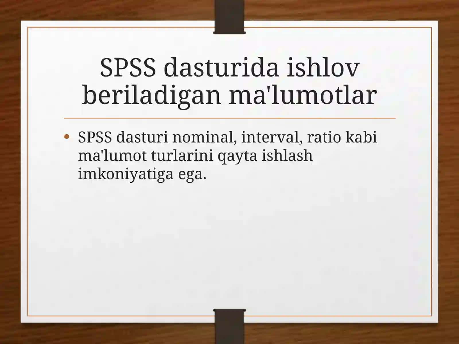 SPSS da ma'lumotlarni qayta ishlash bo'yicha A.Byuyul va P.Syofelning qarashlari 4