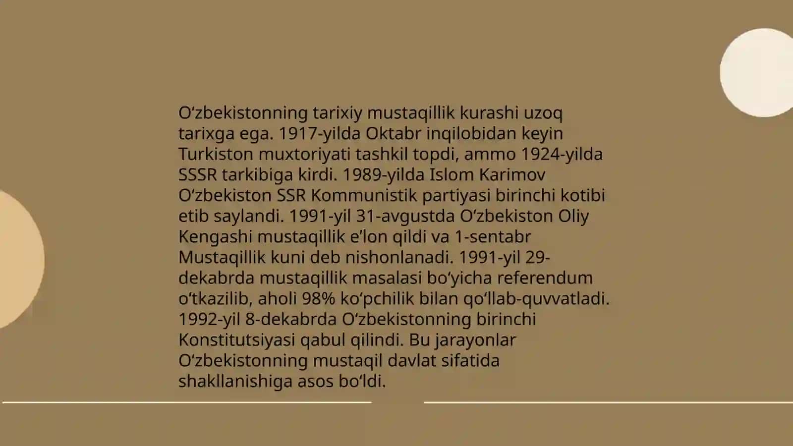 Õzbekiston Mustaqillik gʻoyalarining tarixiy asoslari 4