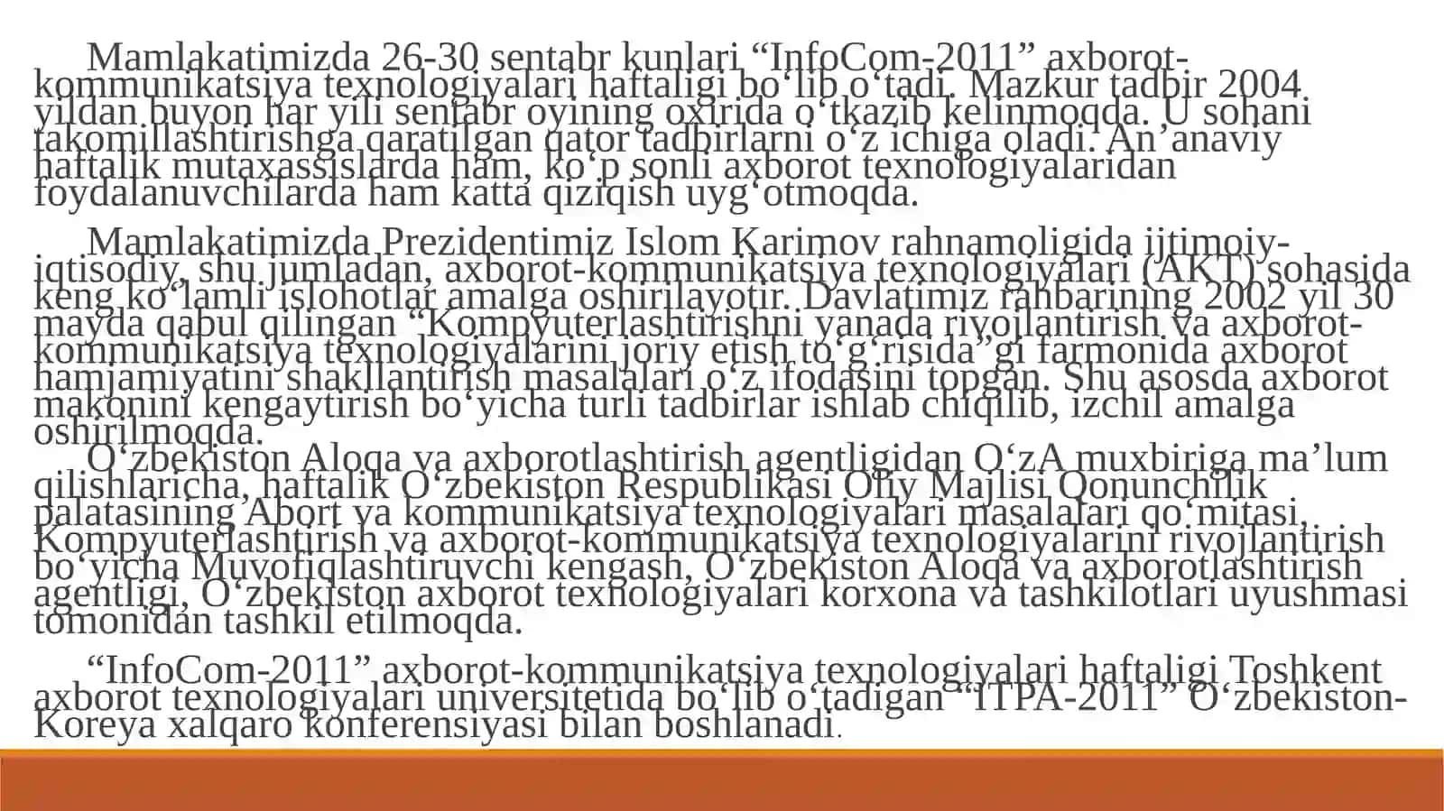 O’ZBEKISTONDA AXBOROT-KOMMUNIKATSIYA TEXNALOGIYALARINING RIVOJLANISHI 4
