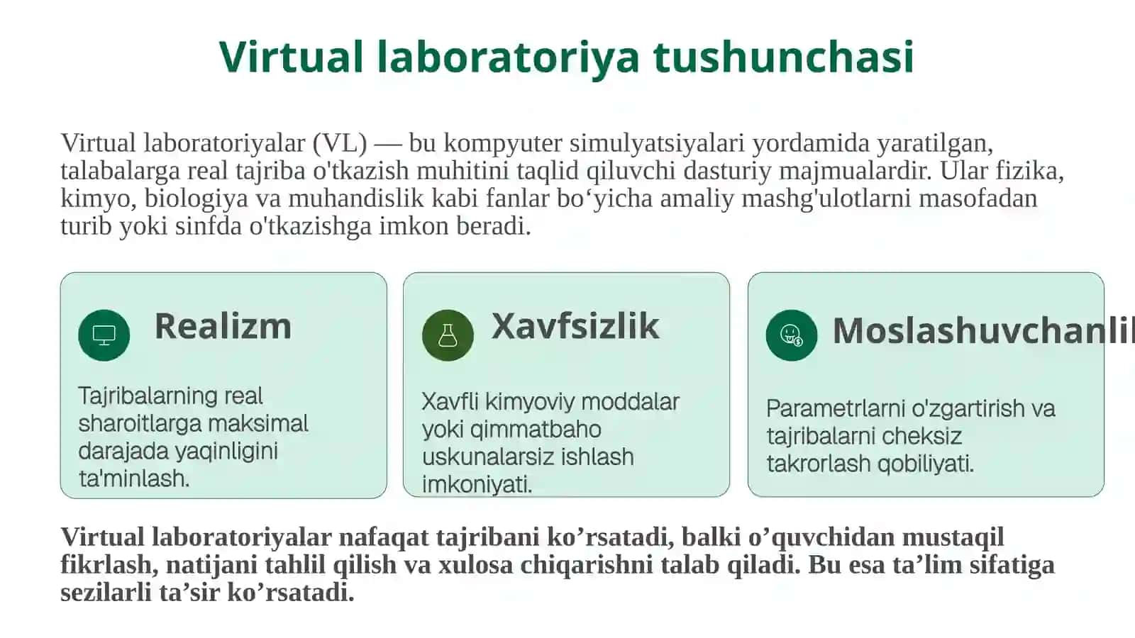 "Virtual laboratoriyalar" mavzusida tayyor slayd 4