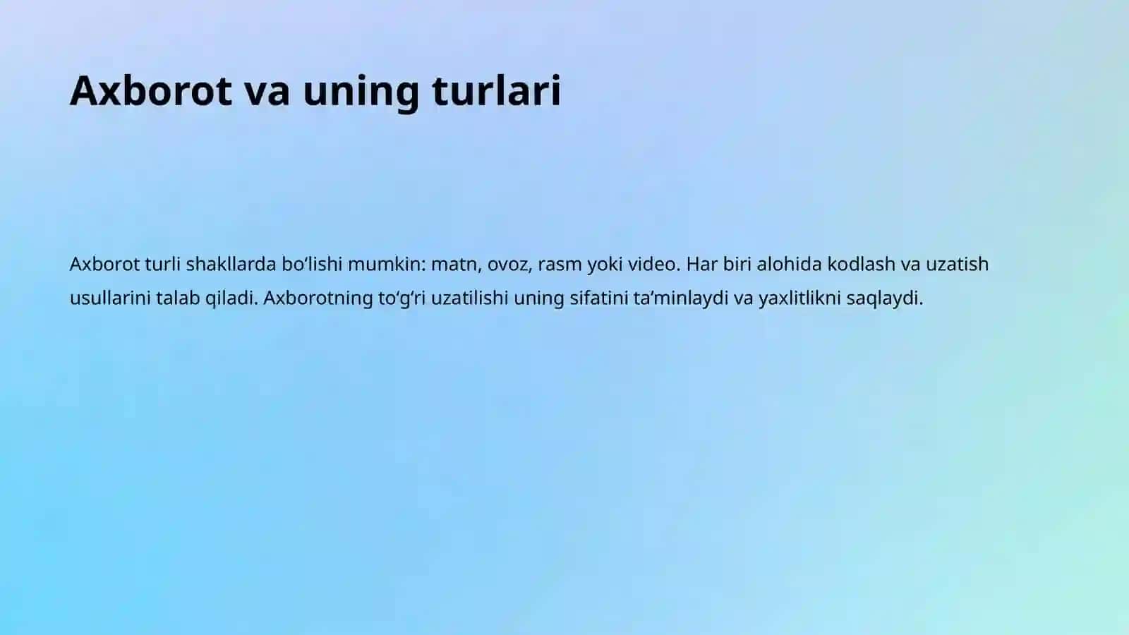 Axborot uzatish 4