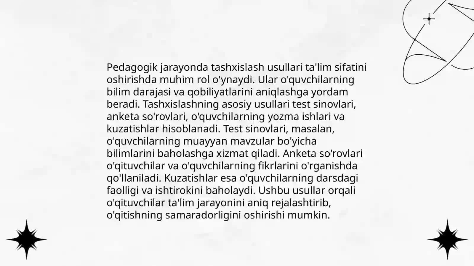 Pedagogik jarayonda tashxislash 4