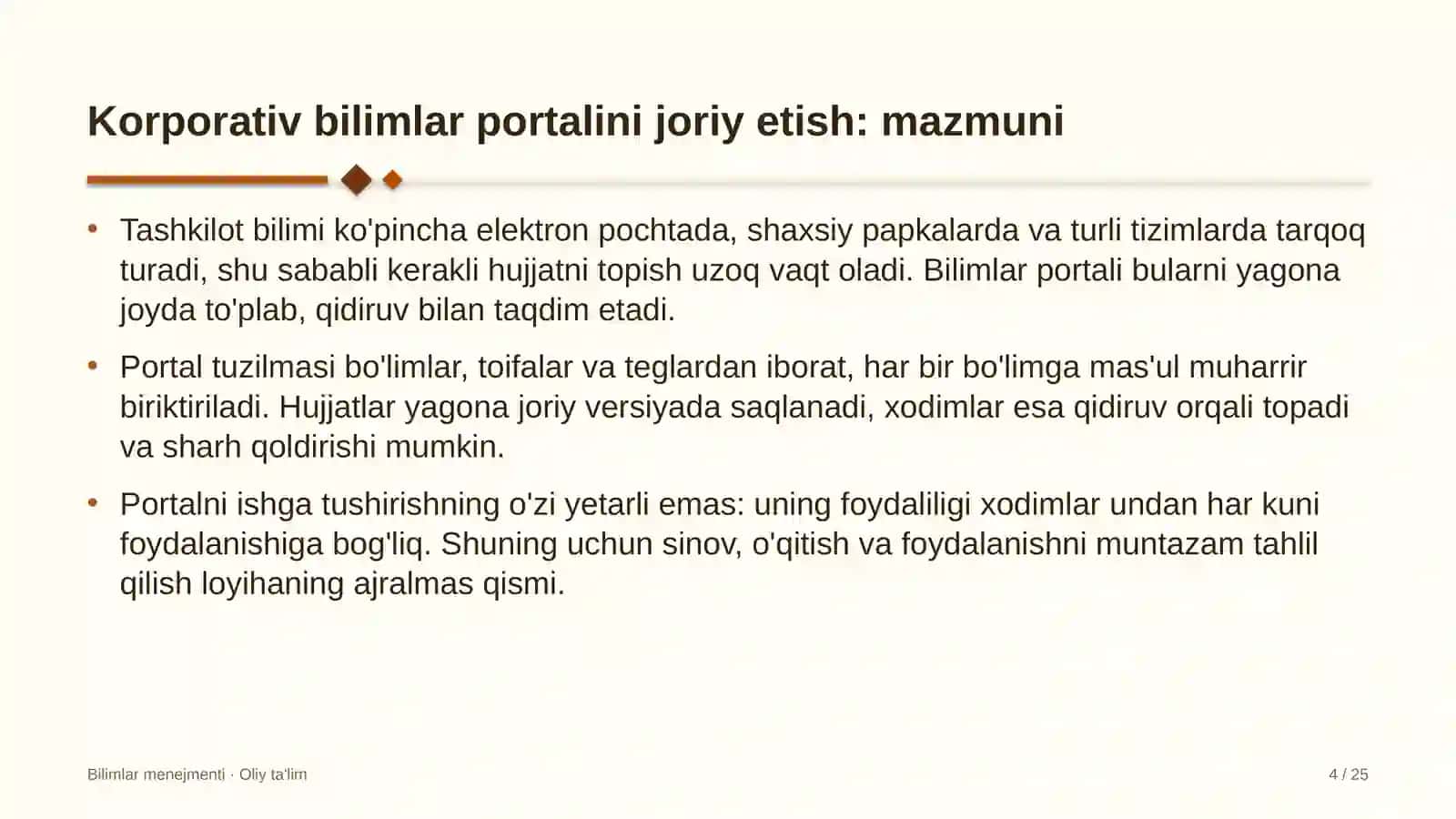 eksport faoliyatida korporativ bilimlar portalini joriy etish 2346 4