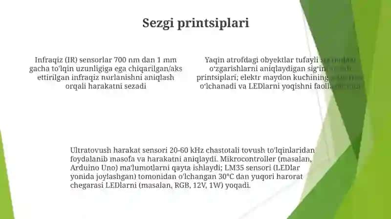 Harakatdatchiklari.SevitodiyodniLEDmalimharoratdaulash 4