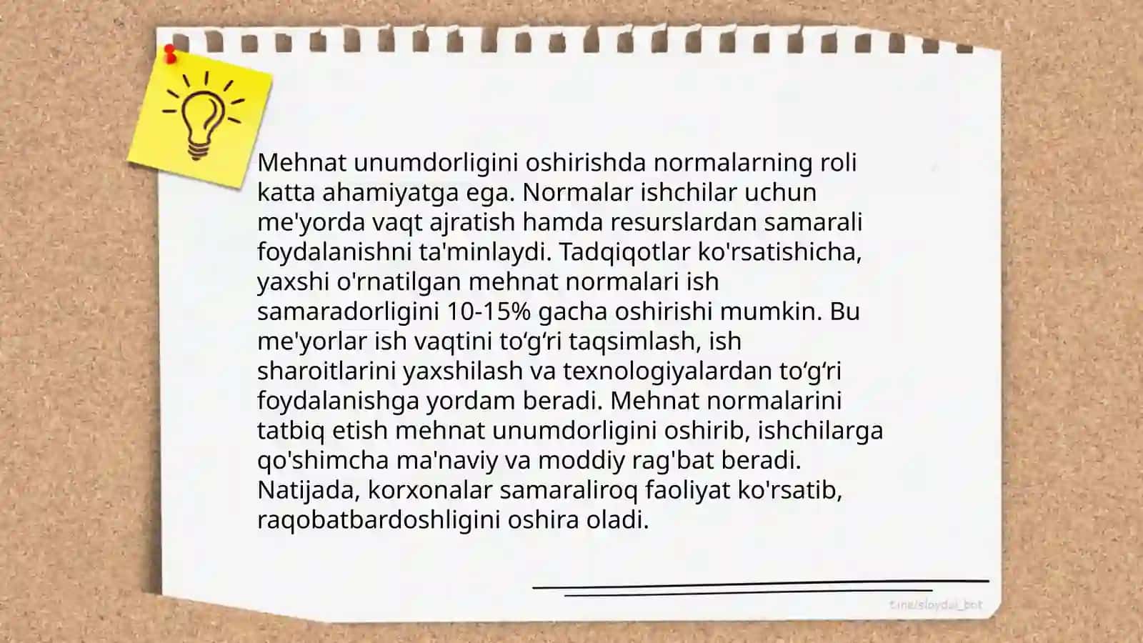 Oziq-ovqat sanoati korxonalarida mehnat normallari va ularni ishlab chiqish tartibini takomillashtirishning ahamyati 4