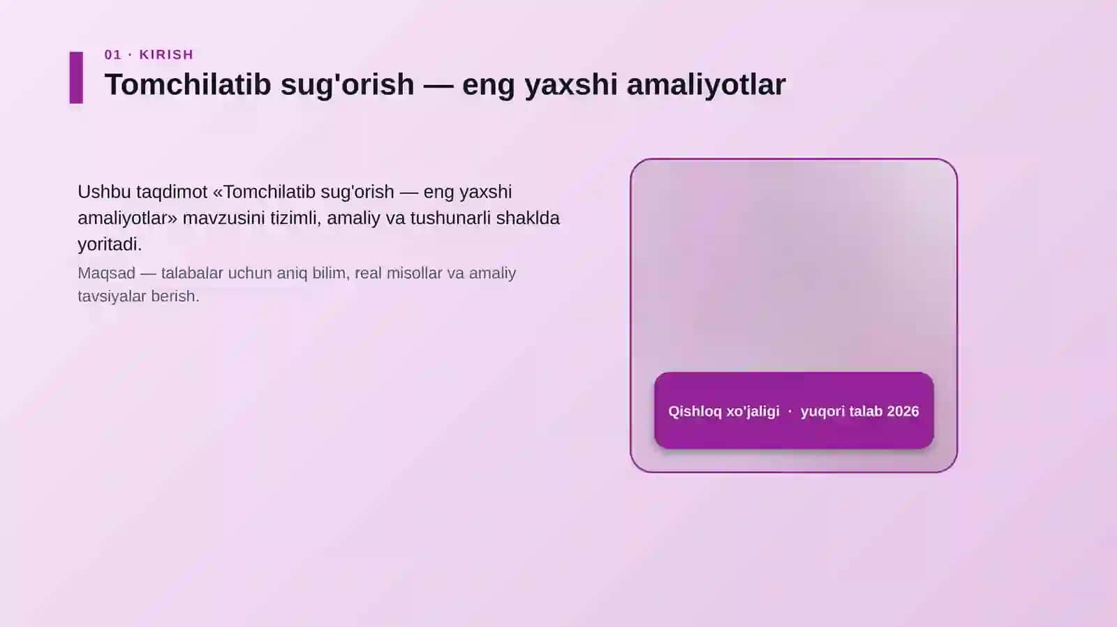 Tomchilatib sug'orish — eng yaxshi amaliyotlar 4