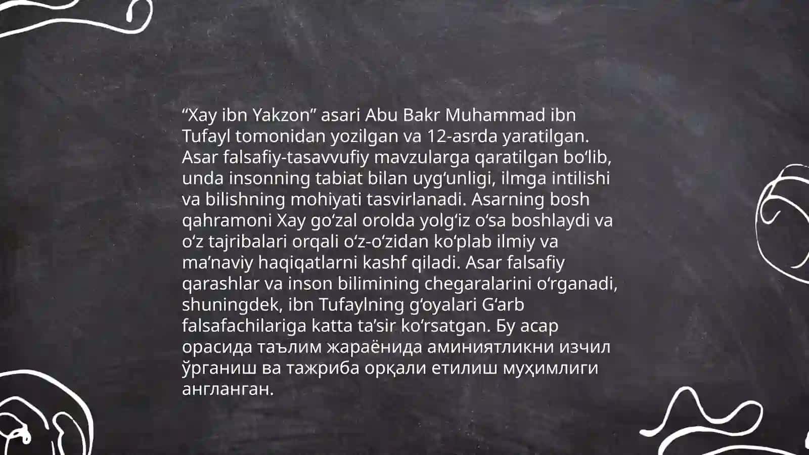 Ibn Tufayl va Ibn Sinoning “Xay ibn Yakzon o’g’li” risolasini qiyosiy tahlil etish 4