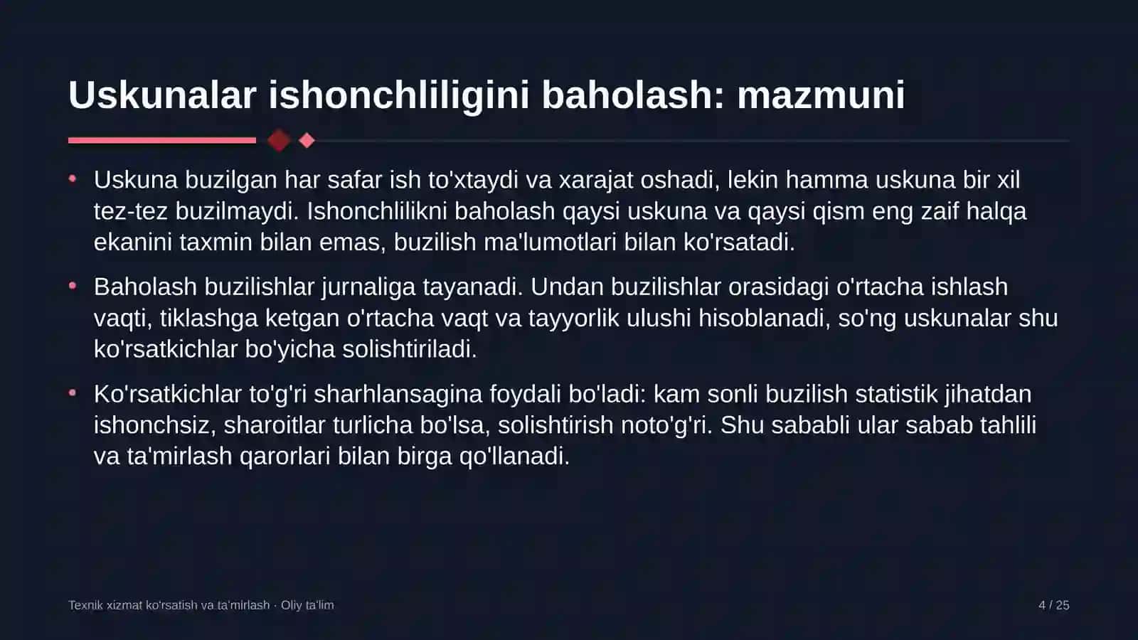elektronika do'konlarida uskunalarning ishonchliligini baholash 1843 4