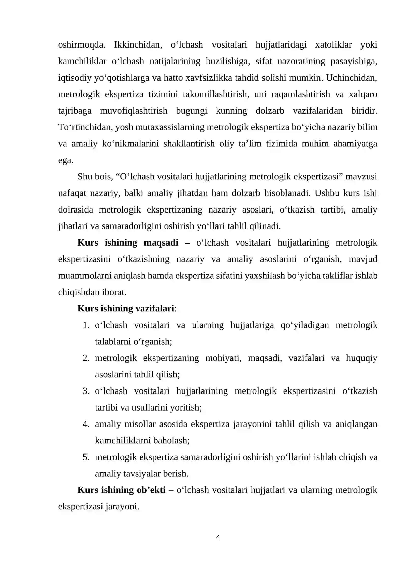 O'ICHASH VOSITALARNING XUJJATLARNING METRALOGIK EKSPERTIZAS 4