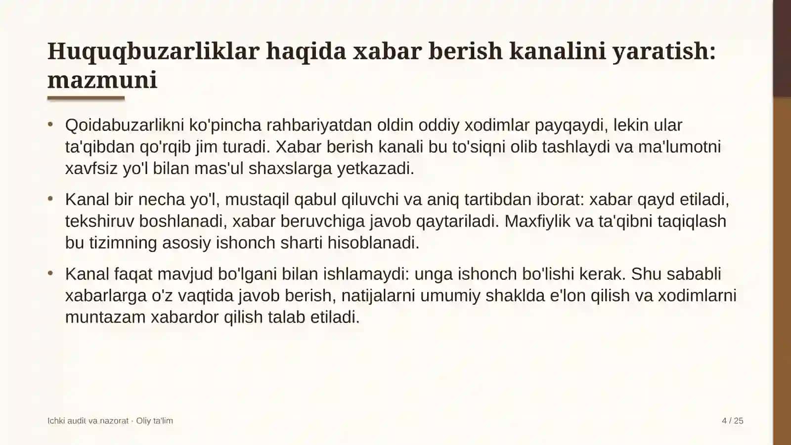 nonvoyxonalarda huquqbuzarliklar haqida xabar berish kanalini yaratish 7493 4