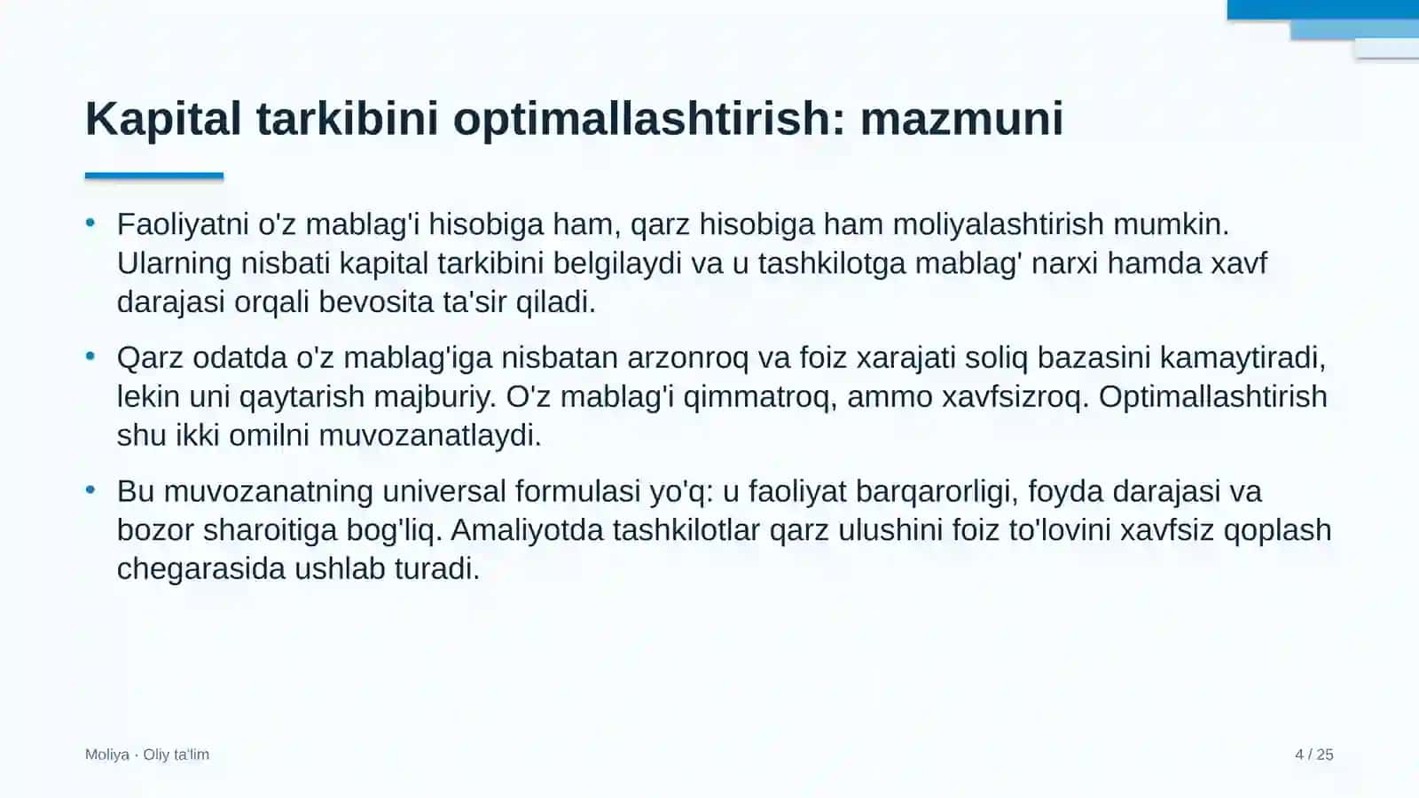 Bolalar nashrlarida kapital tarkibini optimallashtirish 4