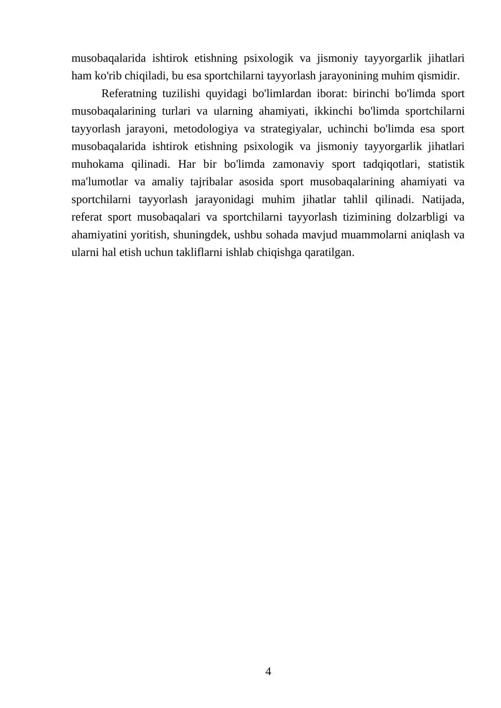 Sport musobaqalari va sportchilarni tayyorlash tizimi 4