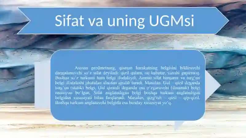 Sifat  so'z turkumi 4