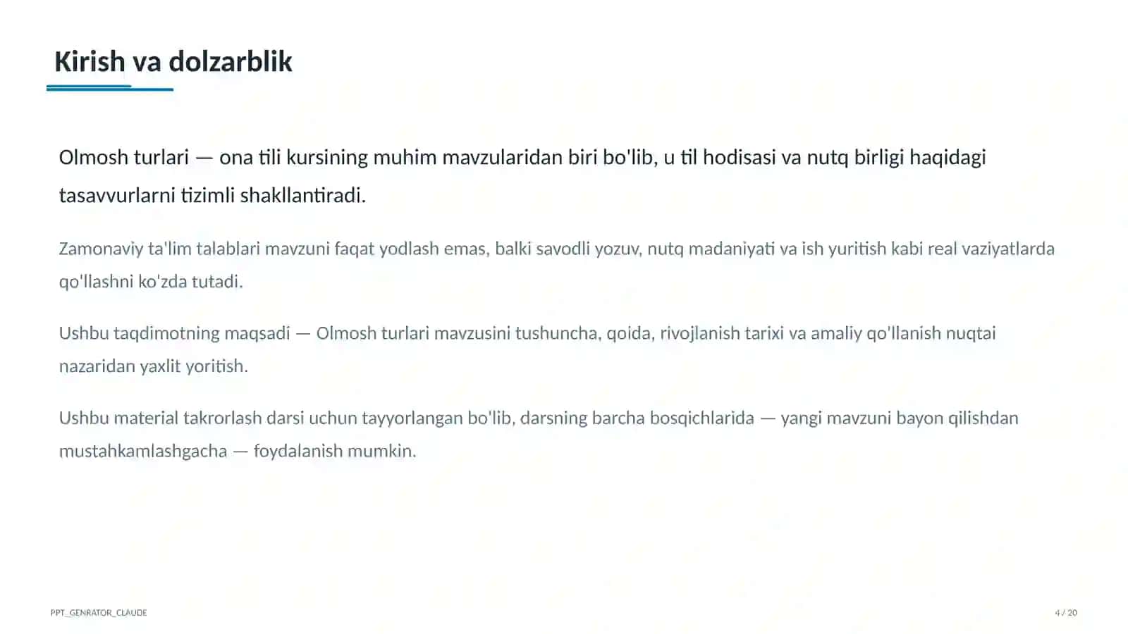 Olmosh turlari (6-sinf) 4