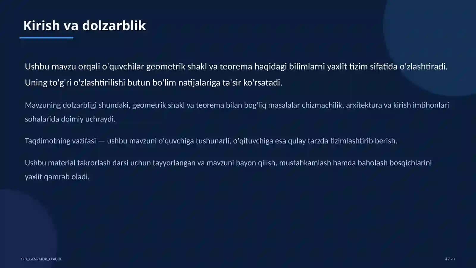 Harakatlar: simmetriya, burish, parallel ko'chirish (9-sinf) 4