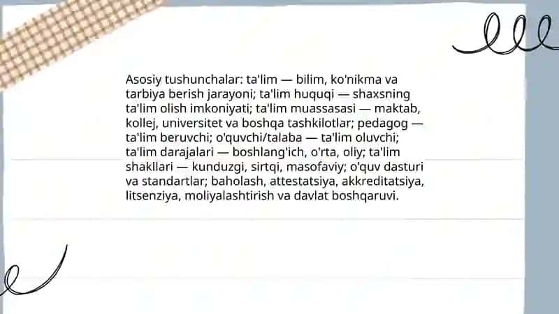 Ta’lim togrisidagi Qonuning tuzilishi va mohiyati 4