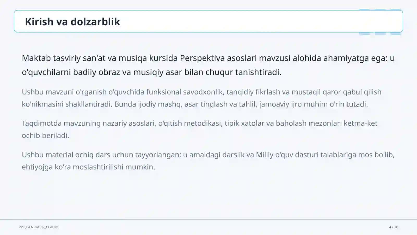 Perspektiva asoslari (5-sinf) 4