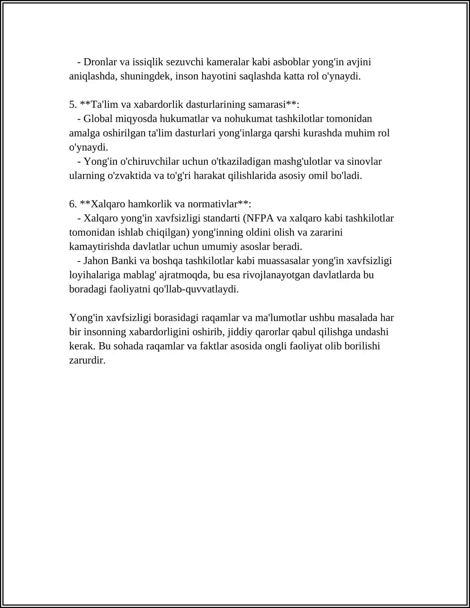 HAYOT FAOLIYATI XAVFSIZLIGI REFERAT 4