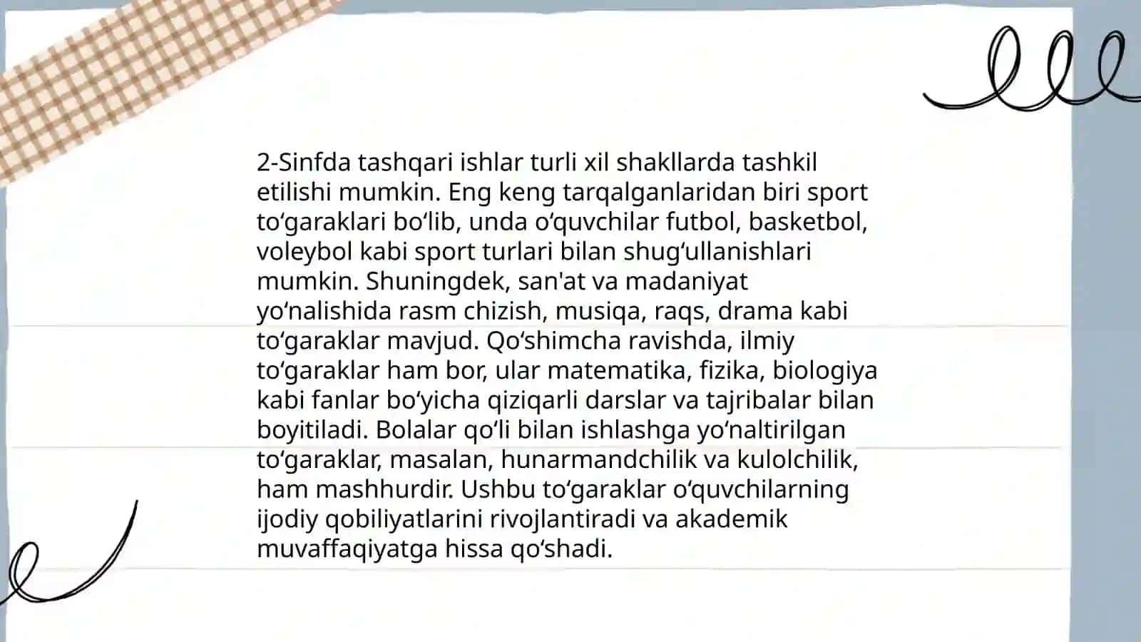 Sinfdan tashqari ishlarni tashkil qilish va o'tkazish metodikasi fani-o'quv fan sifatida 4