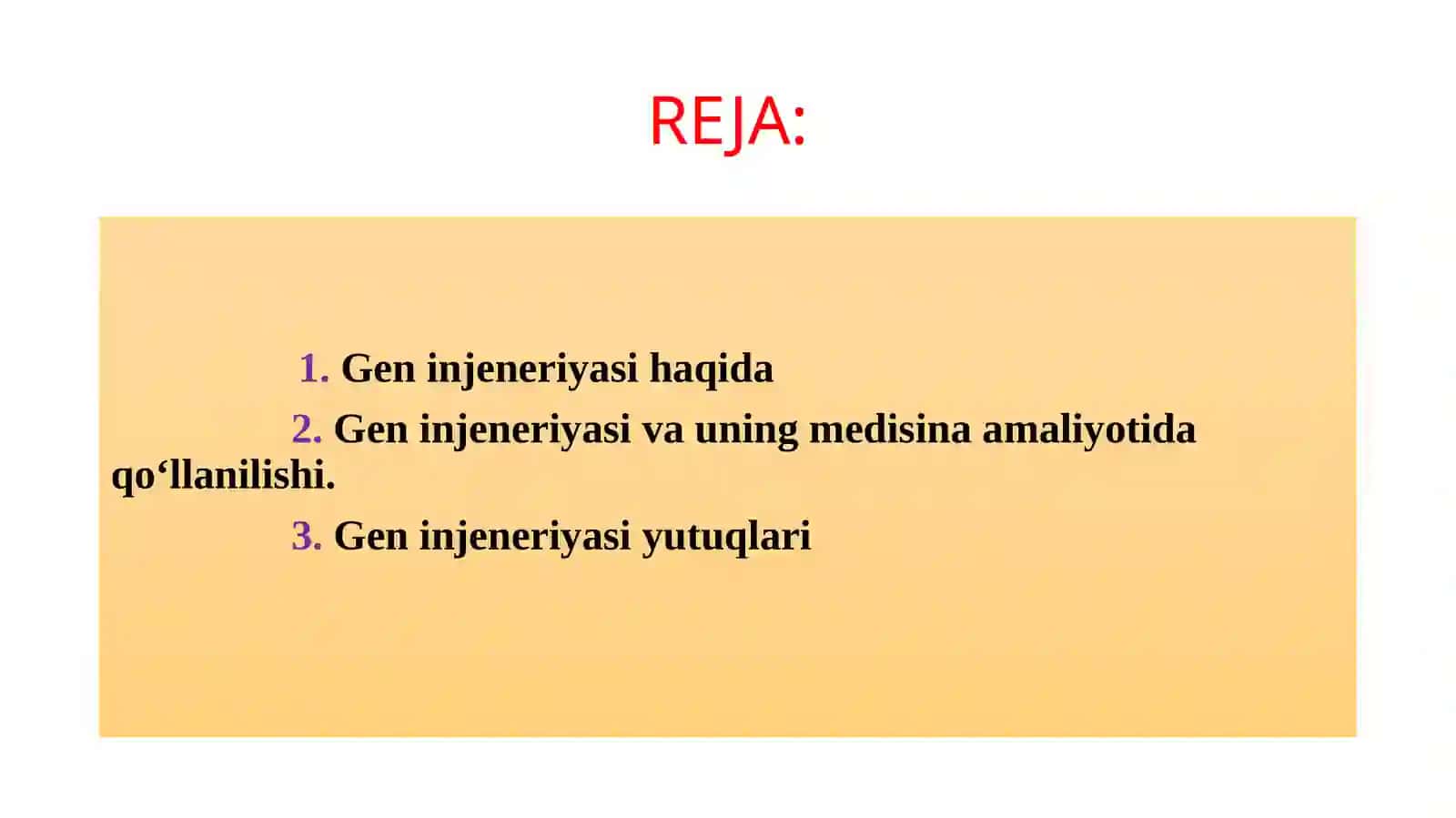 Geninjeneriyasi va uning medisina amaliyotida qo‘llanilishi 4