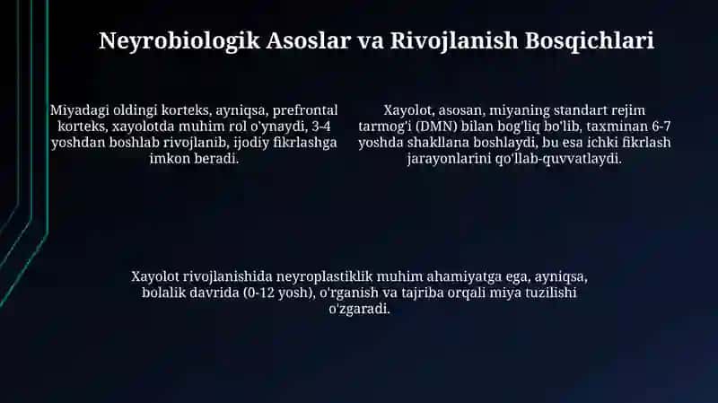Tasavvur: Ta'rif, Xususiyatlar va Kognitiv Jarayonlar 4