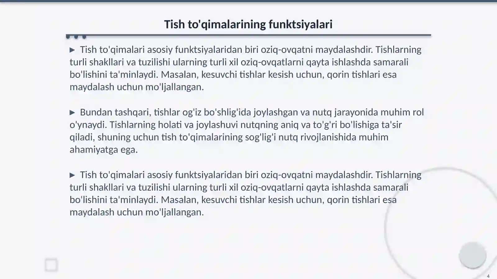 Tish to'qimalari 4