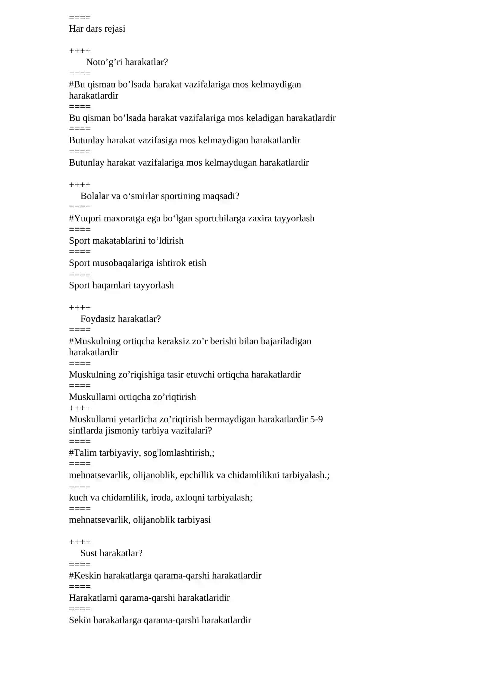 Ko'rsatmalik usuli 4