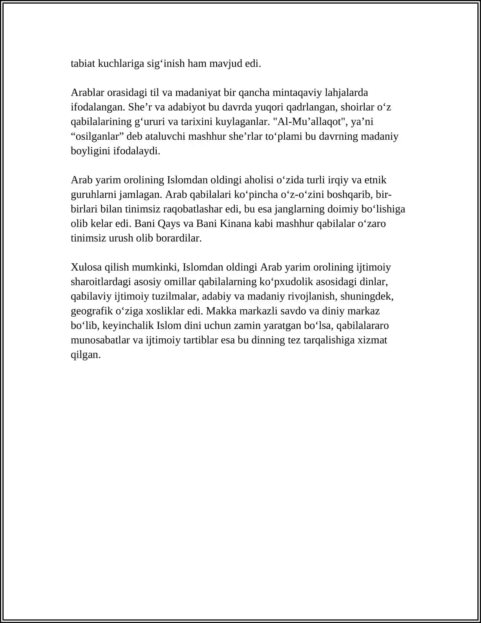 ISLOM DININING PAYDO BÕLISHIDAGI IJTIMOIY SIYOSIY VA MADANIY SHAROITLAR 4