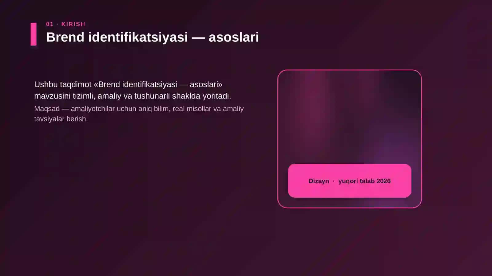 Brend identifikatsiyasi — asoslari 4