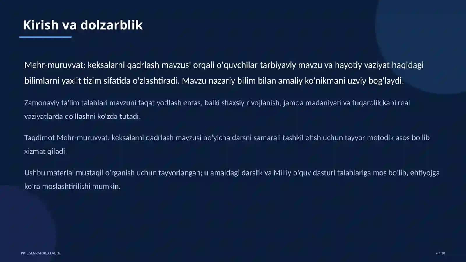 Mehr-muruvvat: keksalarni qadrlash 4