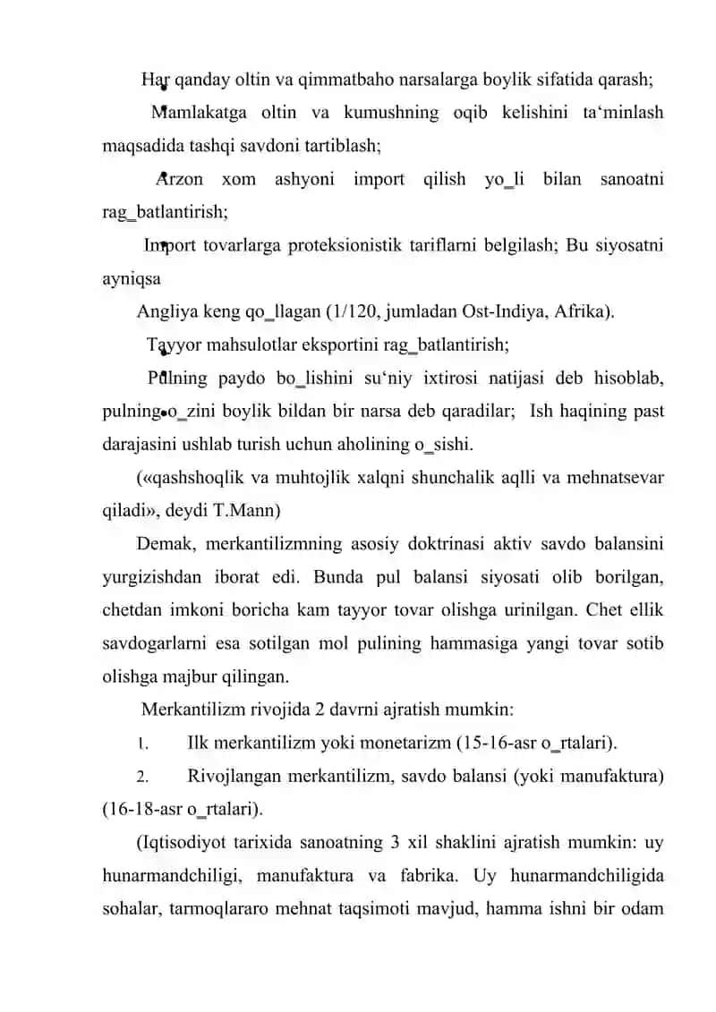 Rivojlangan Merkantelizm iqtisodiy ta’limoti 4