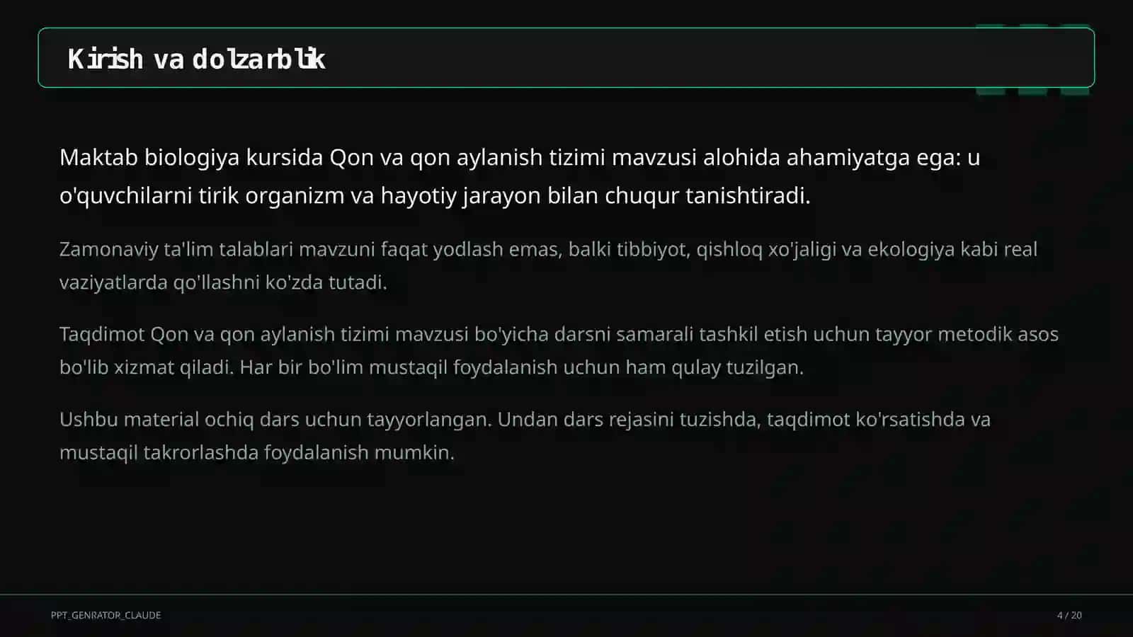 Qon va qon aylanish tizimi (8-sinf) 4