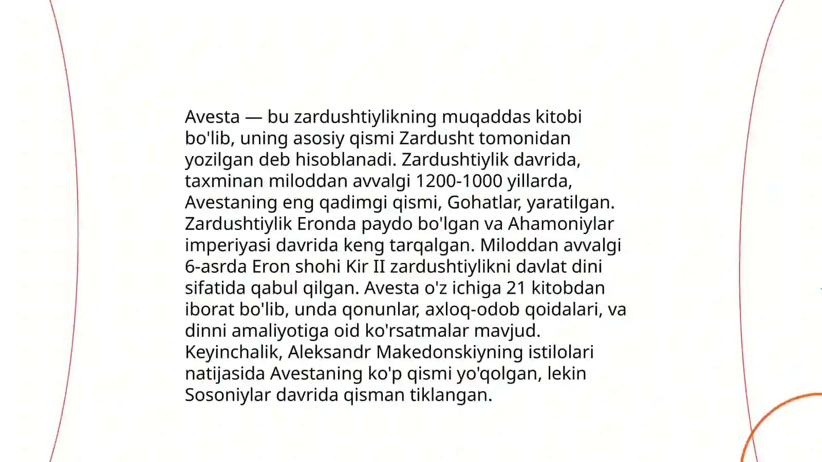 Avestoning qadimiy qòlyozma sifatidagi tarbiyaviy ahamiyati 4
