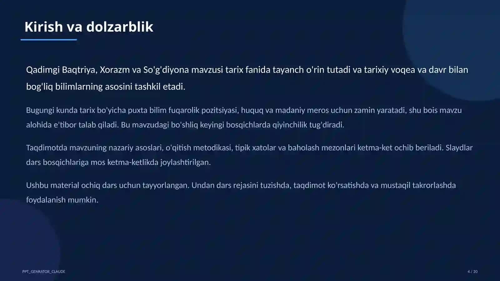 Qadimgi Baqtriya, Xorazm va So'g'diyona (6-sinf) 4