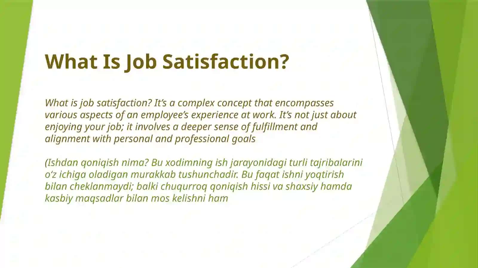 Job Satisfaction 4