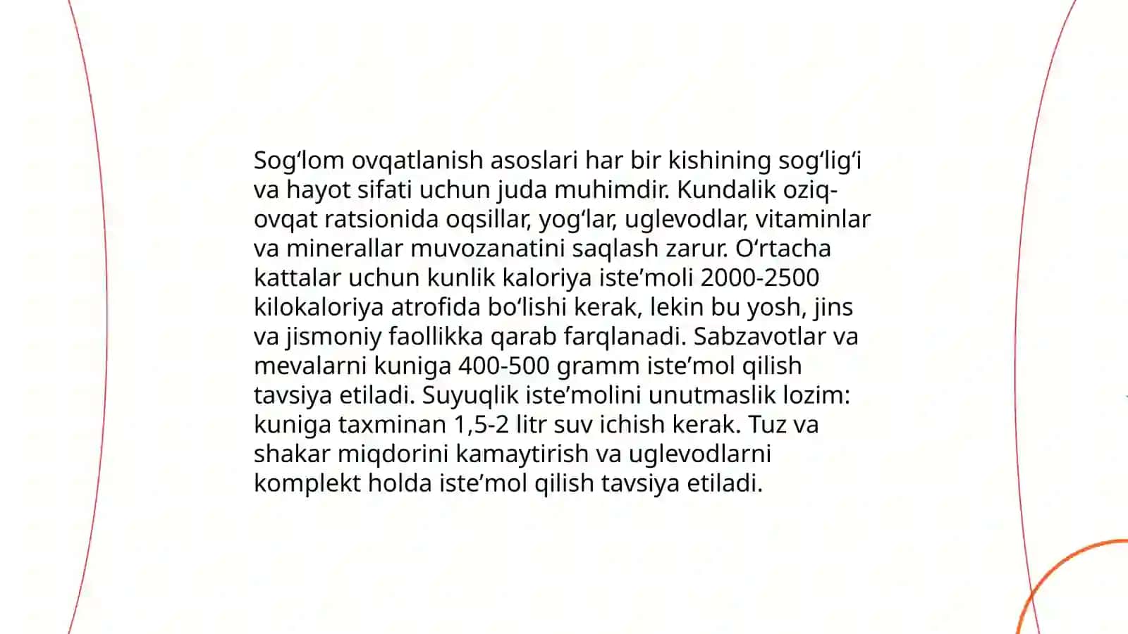 Davlat maktabgacha talim muassasalarida sogʻlom ovqatlantirishni tashkil etish 4