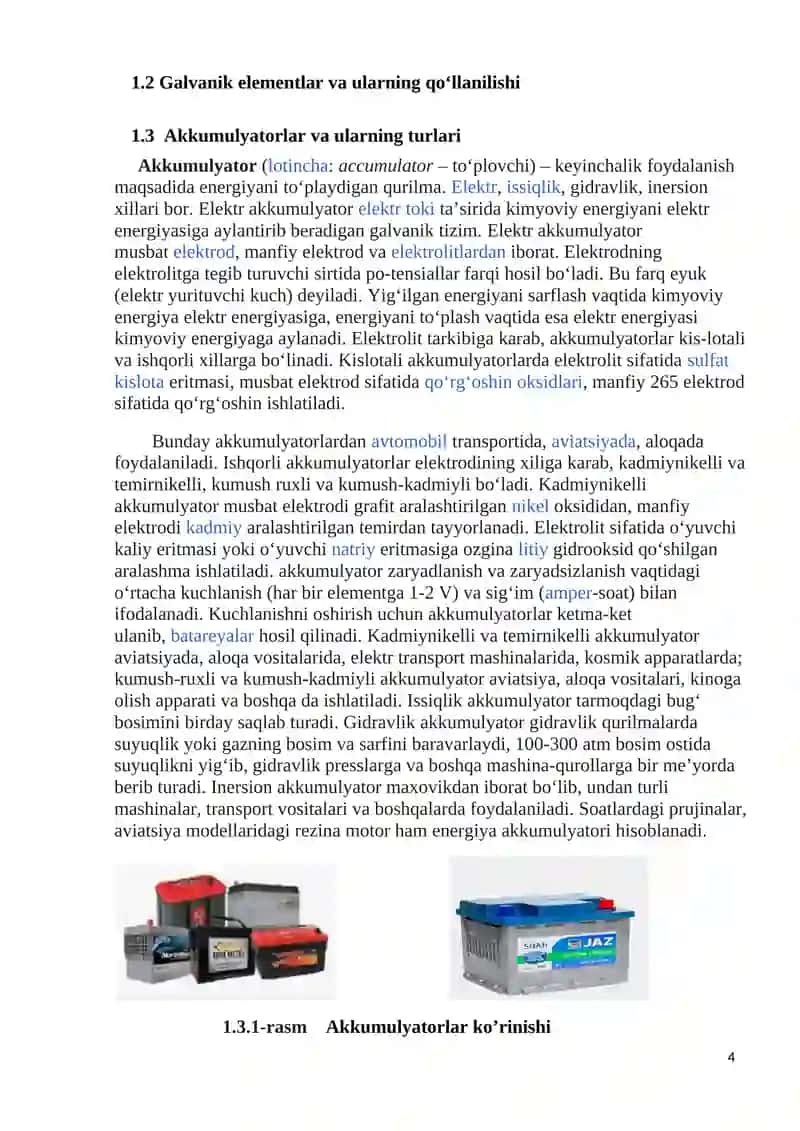 O‘zgarmas tok manbalarini mumkin bo‘lmagan kombinatsion ulanish holatlarini tadqiq qilish 4