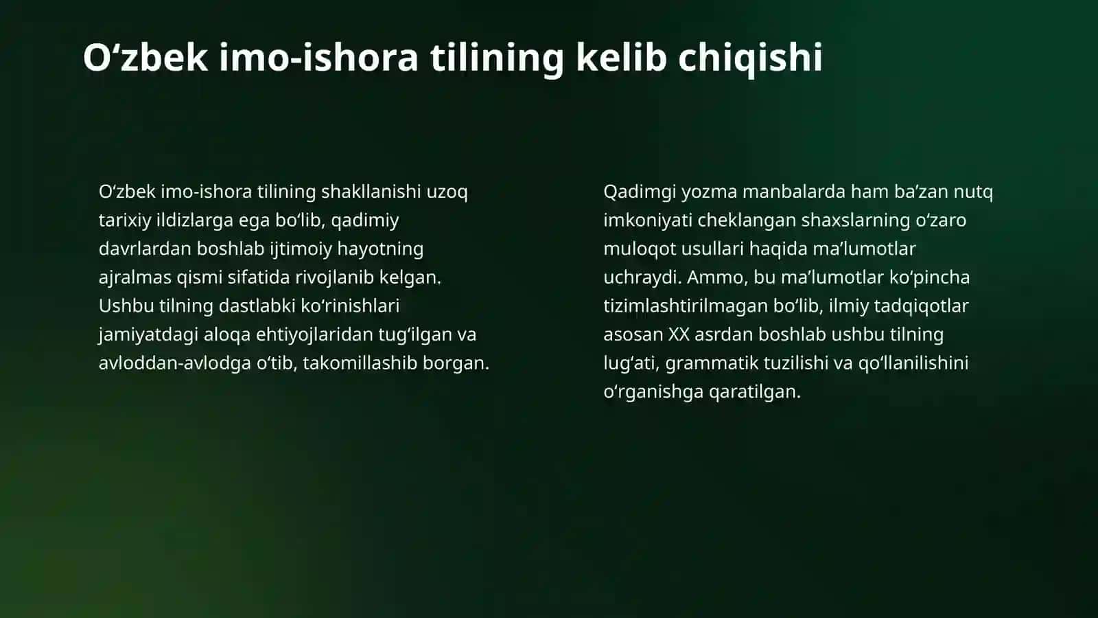 Oʻzbek imlo ishora tili 4
