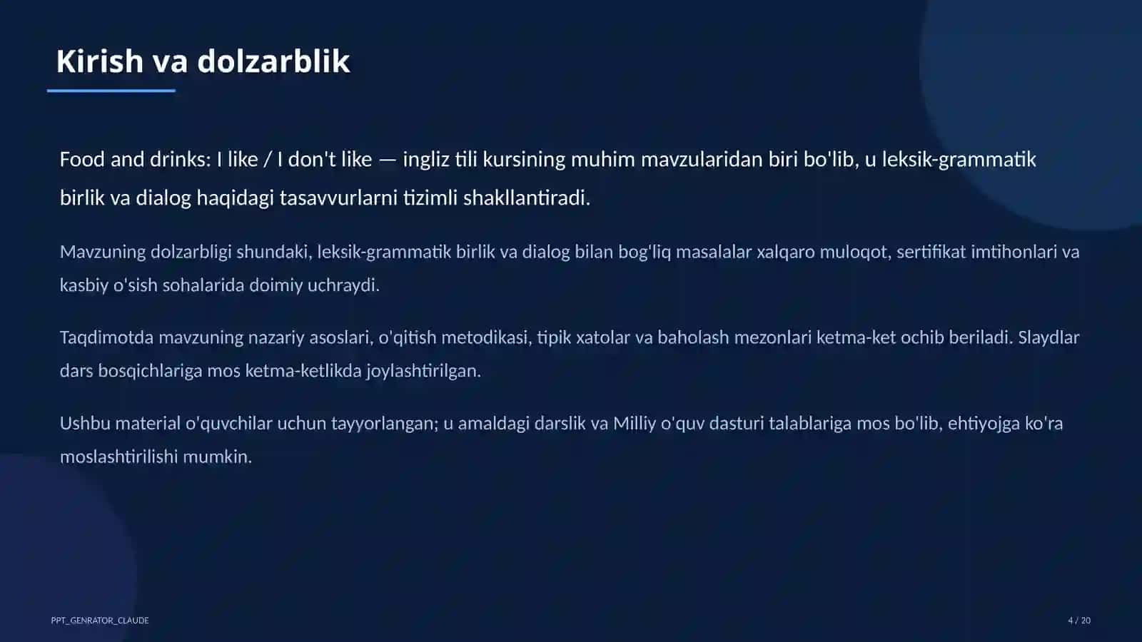 Ingliz tili (1– 11) — o'quvchilar uchun 4