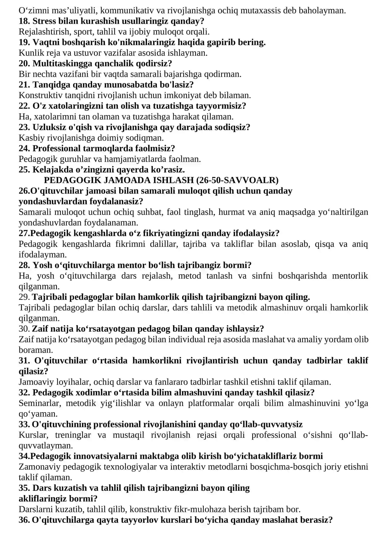 MAKTAB MASLAHACHISI SUHBAT SAVVOLARI 4
