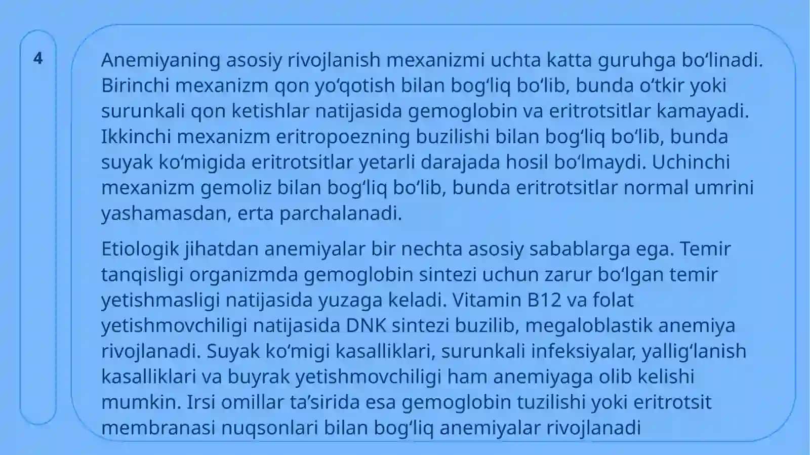 Anemiyalar 4