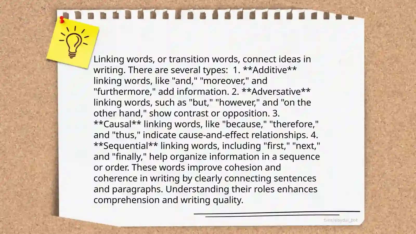 Linking words 4