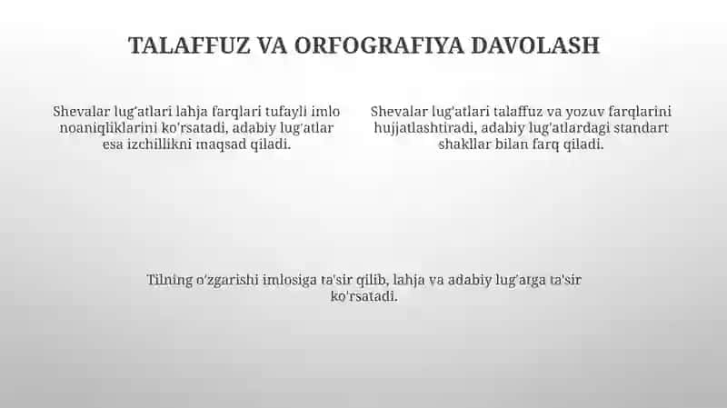 Dialektal lugʻatlarning adabiy til lugʻatlari bilan aloqadorligi 4