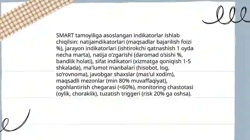Oilani individual rejasini ijrosini nazorat etish, qayta baholash, monitoringini olib borish va yakunlash 4