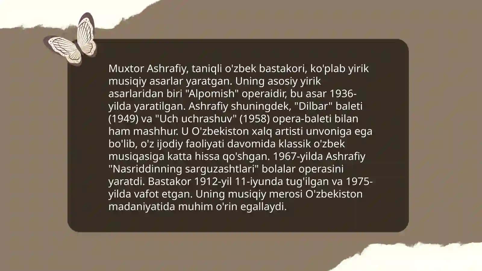 Muxtor Ashrafiy haqida 4