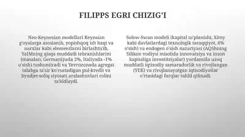 Neo-Keynesian Modellarni Siyosiy Oqibatlari 4
